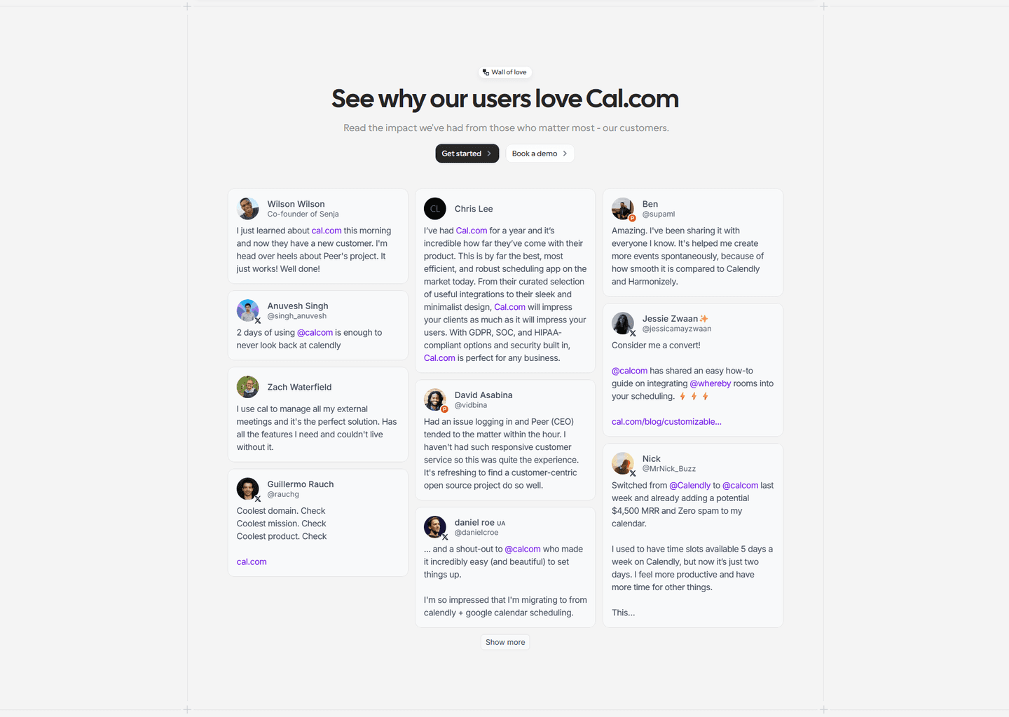 Cal.com Testimonial