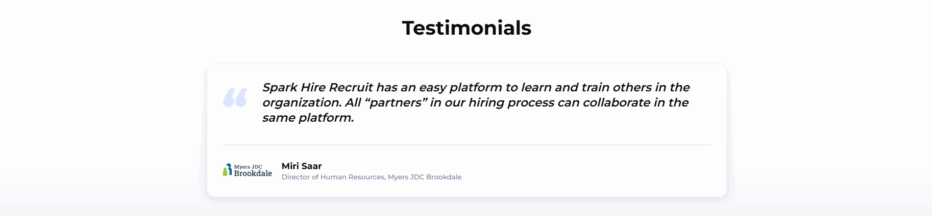 Comeet Testimonial