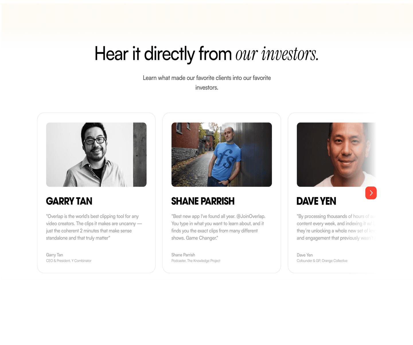 Overlap Testimonial