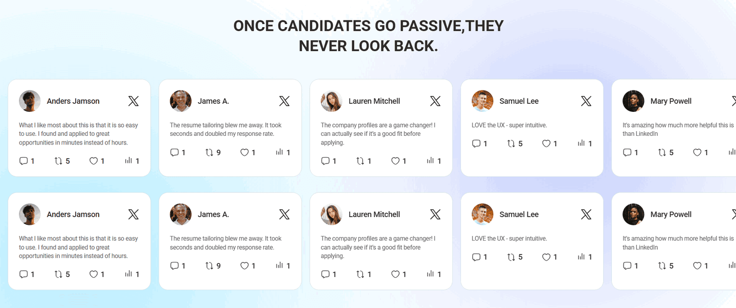Passive Testimonial