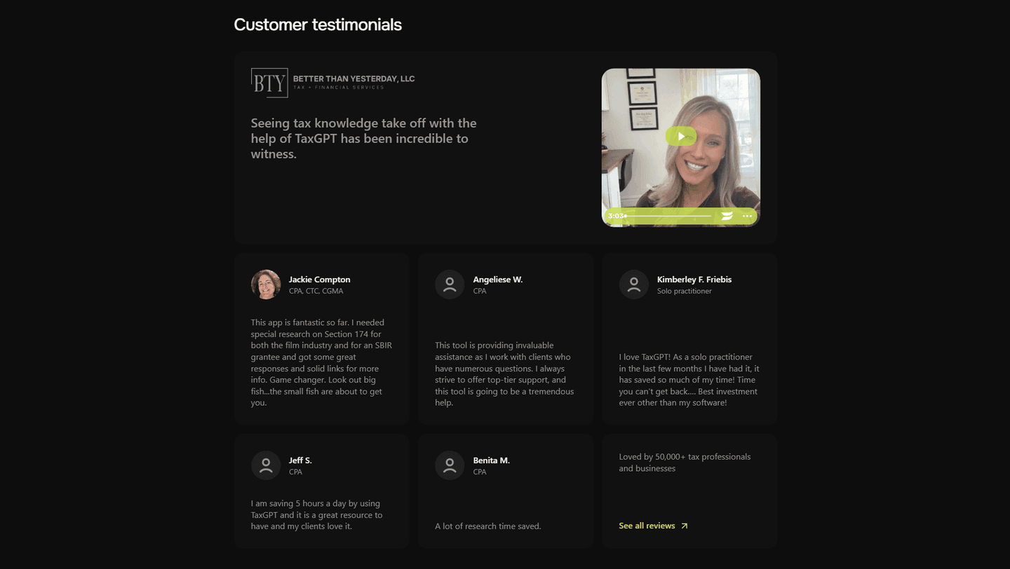 TaxGPT Testimonial