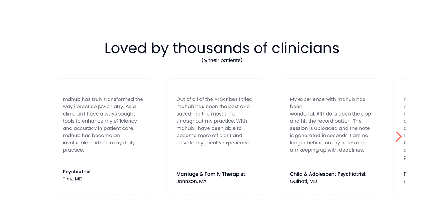 mdhub Testimonial