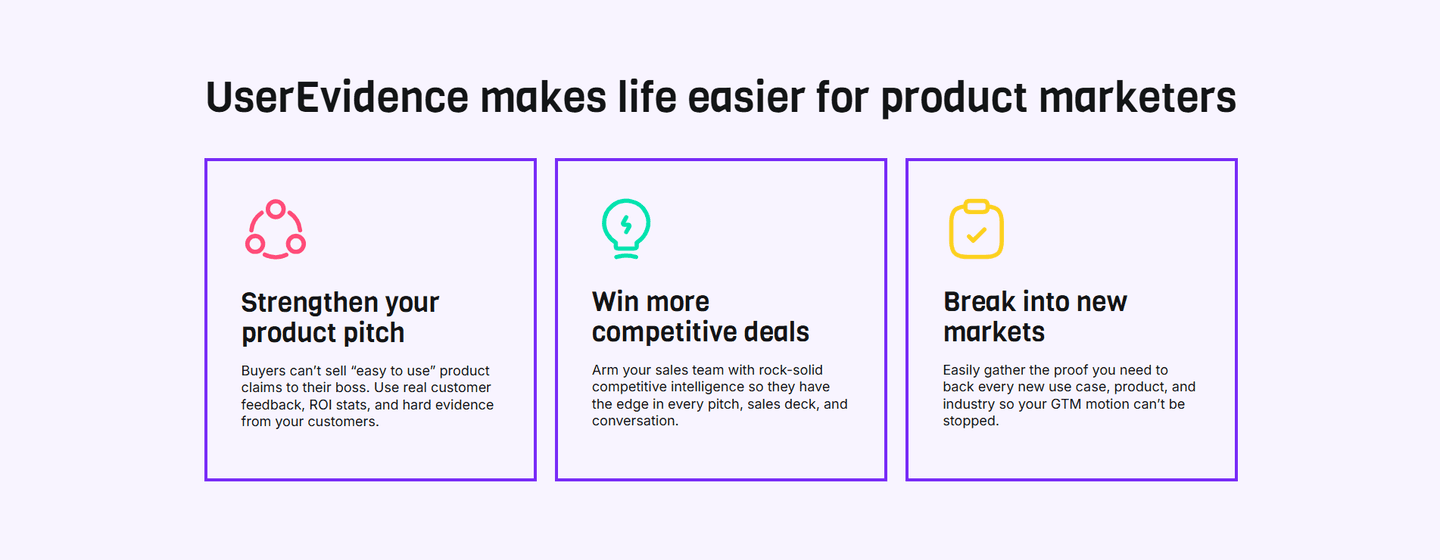 UserEvidence Value Proposition